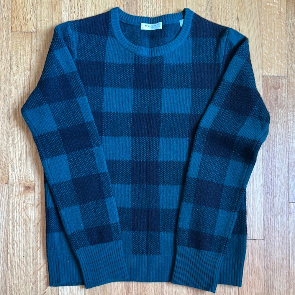 Equipment plaid sweater